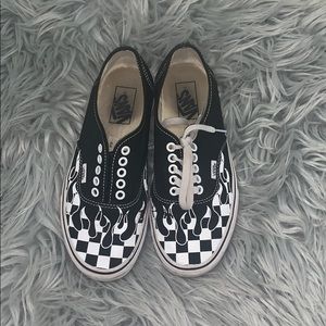 Checkered flame vans